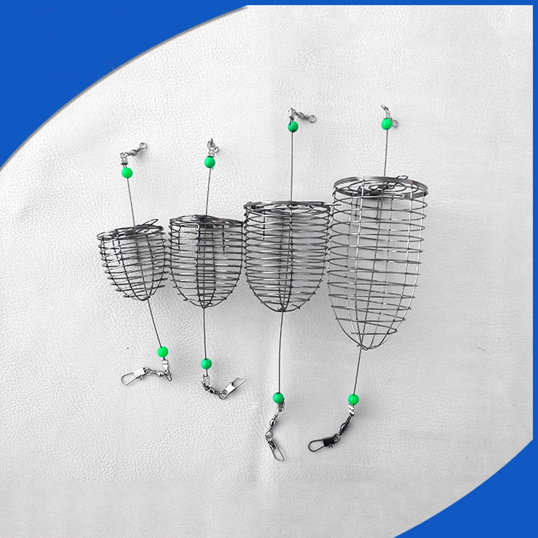 

Stainless Steel Wire Fishing Lure Cage Small Bait Cage Fishing Trap Round Bottom Basket Feeder Holder Fishing Tackle