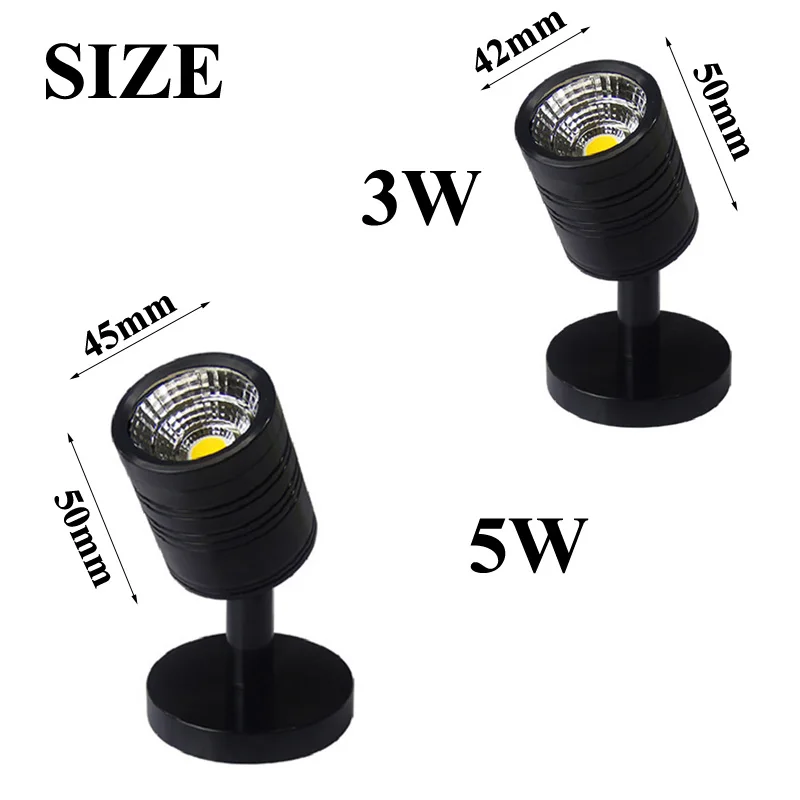  3 Colors 5W LED Surface Mounted wall lamps Spot Light Led Downlight Showcase Jewelry Counter Ceilin - 32950694903