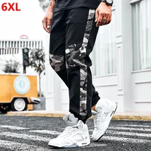 Мужские спортивные брюки большого размера, мужские брюки большого размера плюс, повседневные брюки размера плюс, камуфляжные спортивные брюки