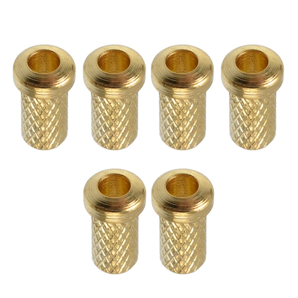 Finest Pack of 6 Iron Guitar Through Body Ferrules Bushings for Fender Electric Guitar Parts