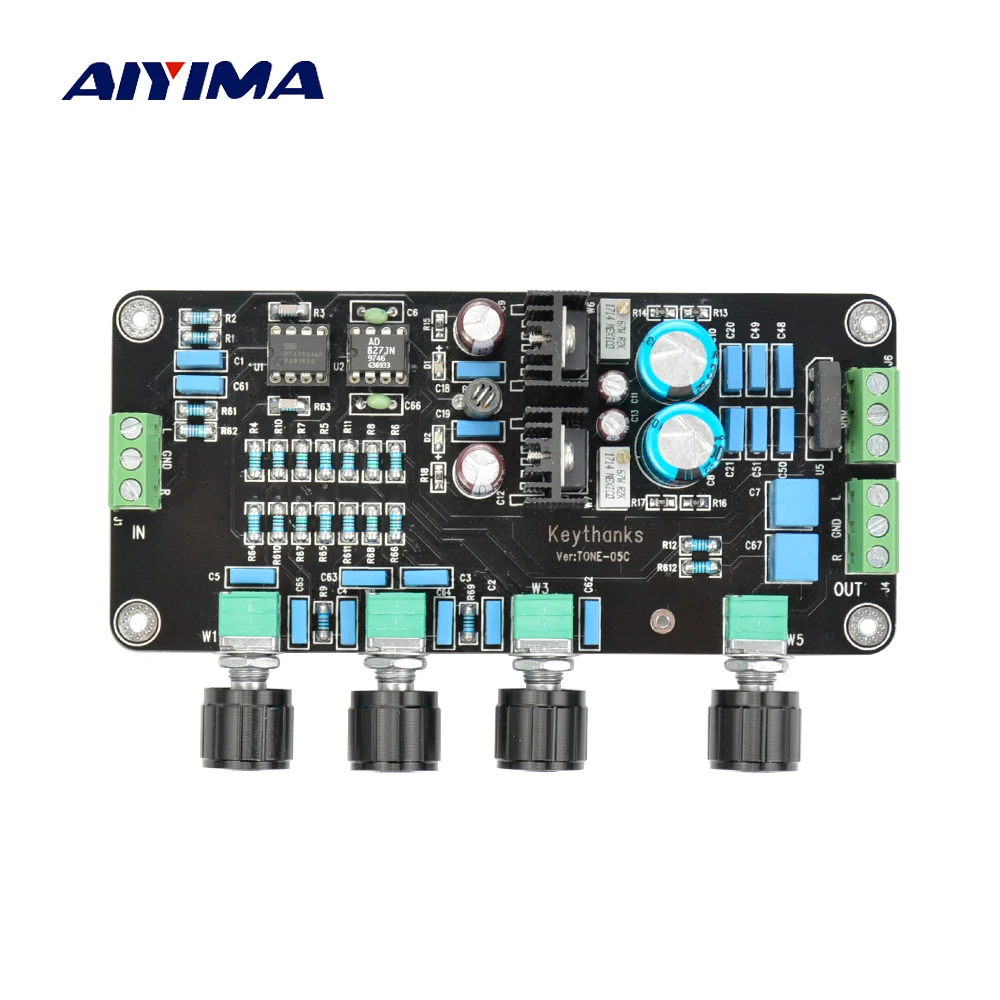 Aiyima Tone Board 2604 AD827 усилитель громкости плата настройки AC Dual 15 20 в|pre amplifier|tone control