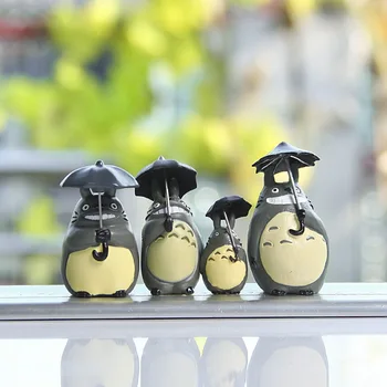 

Cartoon Anime Action Figure Hayao Miyazaki My Neighbor Totoro No Face Man Holding Umbrella Resin PVC DIY Landscaping Mini Doll
