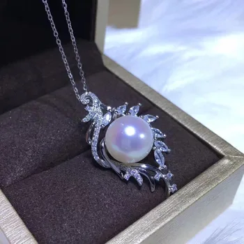 

NEW ARRIVAL S925 Silver Pendant Setting Mounting Pendant Findings and Component for Agate Edison Pearls Corals Jade Agate