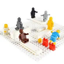 6PCS Pack Monochrome DIY Figures Set Solid Plain Rare Color Single Color Figures for Custom Design