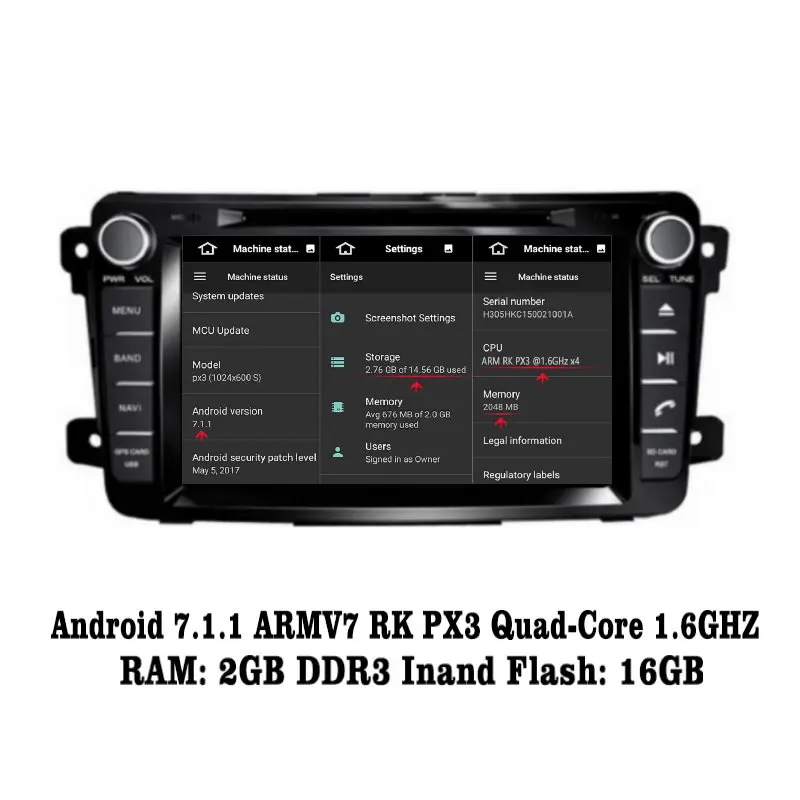 Discount Liislee Android 7.1 2G RAM For Mazda CX-9 2007~2015 Car Radio Audio Video Multimedia DVD Player WIFI DVR GPS Navi Navigation 1
