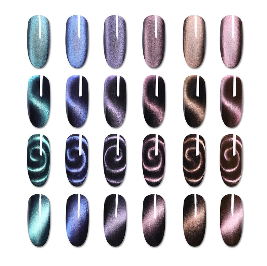 

ASKITO 7ml Cat Eyes Magnetic Soak Off UV Gel Effect Varnish Black Base color Poly varnish UV Polygel Polish wholesale
