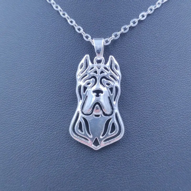 2018 Cute Cane Corso Necklace Dog Animal Pendant Gold Silver
