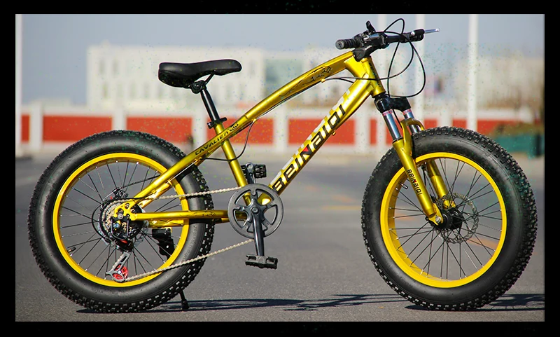 Sale KUBEEN new arrival 7/21/24/27 speeds Disc brakes Fat bike 20 inch 20x4.0" Fat Tire Snow Bicycle Oil spring fork 18