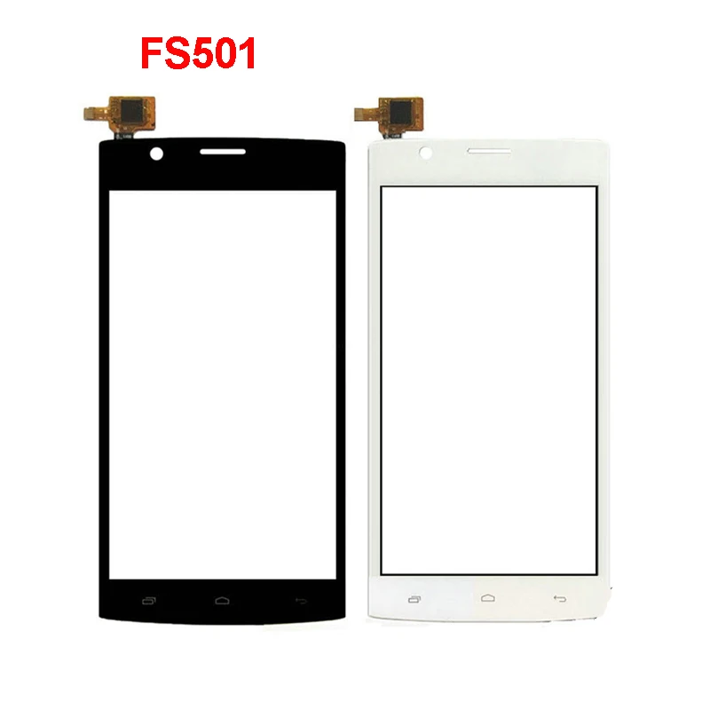 Сенсорный экран для Fly FS501 Nimbus 3 FS 501 черный белый | Мобильные телефоны и аксессуары
