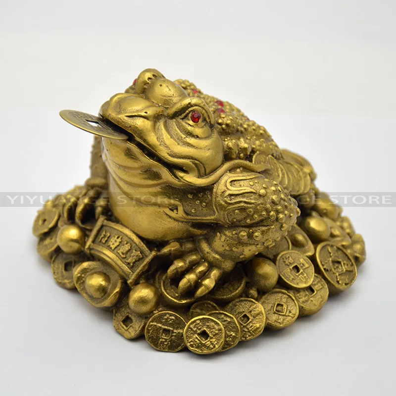 Pure copper frog furnishing articles prosperous wealth handicraft decoration
