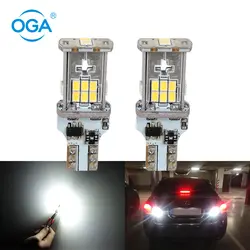 OGA 2 шт. T15 W16W 921 светодиодные лампы фонарь заднего хода Резервное копирование поворотов тормоза Canbus ОШИБОК DC12V 28 Вт SMD3020 18 шт. чипы