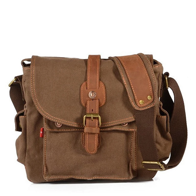 

Men Canvas Messenger Bag Designer Famous Brand Vintage Crossbody Bags Laptop Bags Male Military Handbags Satchel Shoulder Bags