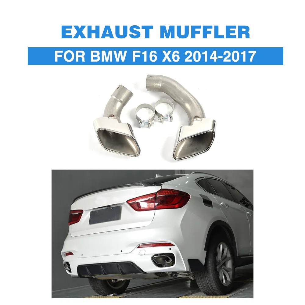 Stainless steel Auto font b Exhaust b font Tips Muffler Pipes Tips For BMW F16 X6