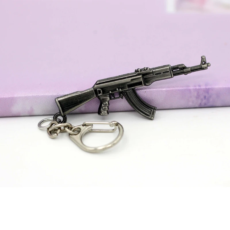 Креативные популярные мини игры AK47 модель винтовки брелок пистолет оружие