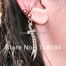 Панк ювелирные изделия Сплав Серьги-каффы японский нож личности 12 шт/партия LM-C039