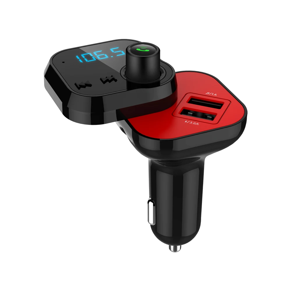 

Car MP3 Audio Player Bluetooth FM Transmitter Handsfree Calling Dual USB fast for iphone 8 7 6 6s plus samsung s10 Phone Charger