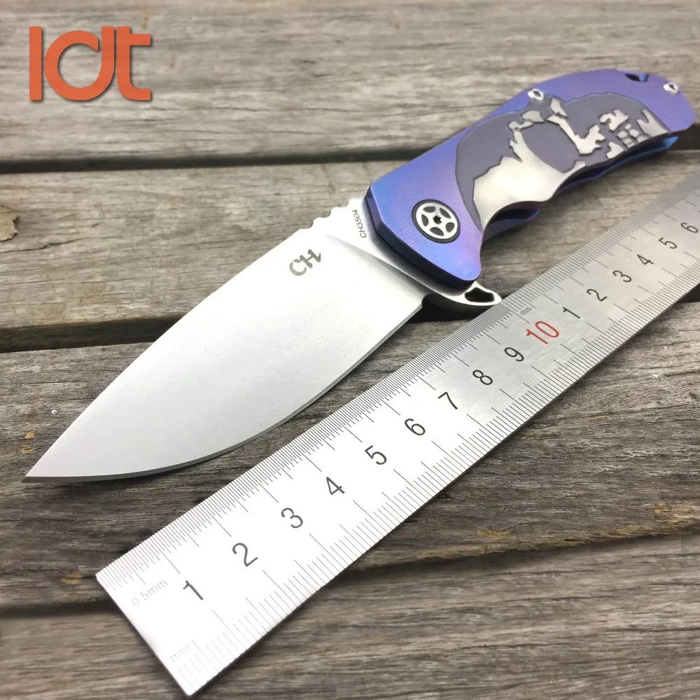 

LDT CH 3504 Folding Knives S35VN Blade Titanium Handle Ball Bearing Washer TC4 Camping Hunting Outdoor Survival Knife EDC Tools