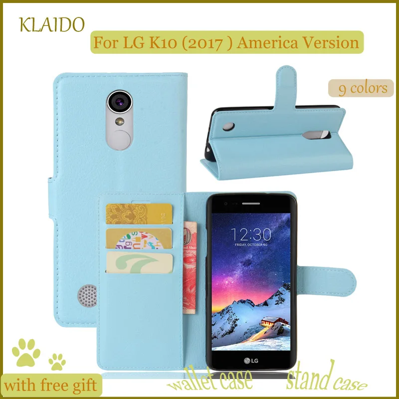 Klaido Высокое качество Роскошный кошелек кожаный чехол для телефона LG K10 2017 America