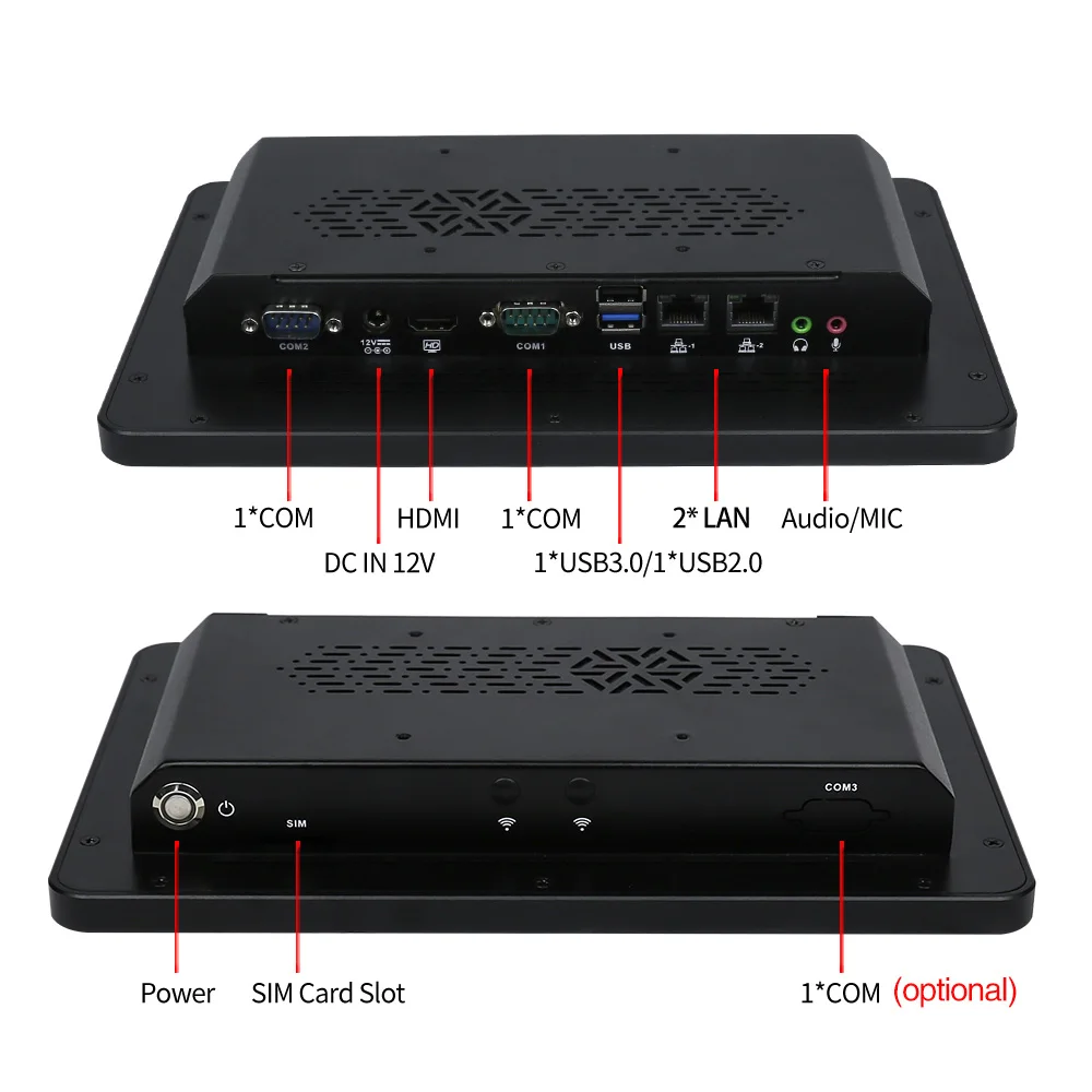  MINISYS 10.1 Inch Ten Point Touch Capacitive Screen All-in-one Panel PC Intel J1900 CPU 1280*800 Re