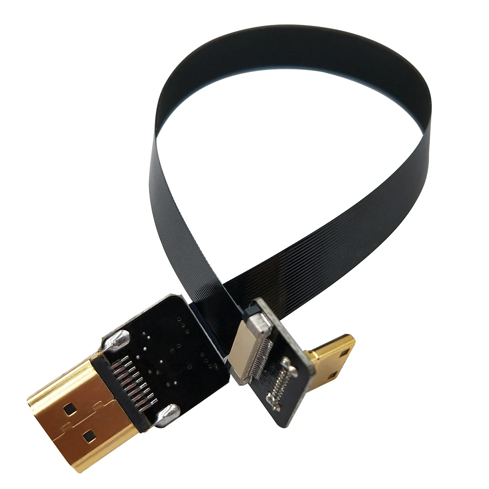 نوع danspeed fpv hdmi وذكر أن ميني hdmi 90 درجة أسفل الزاوية ذكر hdtv fpc شقة الكابل 20 سنتيمتر