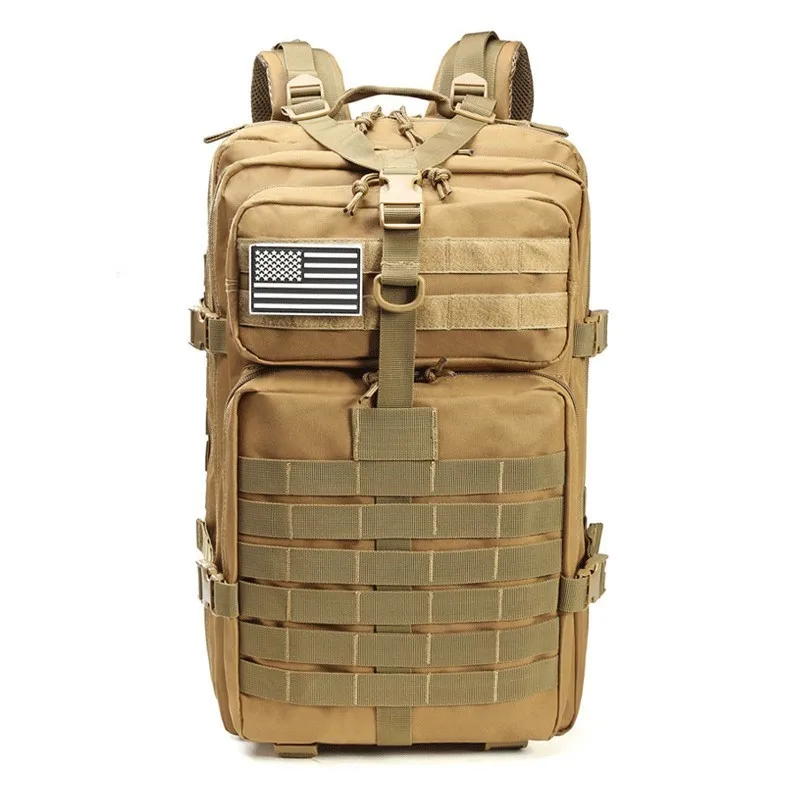  45L Waterproof Army Tactical Backpack Molle Military Bug Out Bag Assault For Man Hunting Travel Hik