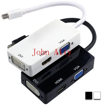 

Wholesale mini dp combo 3 in1 Thunderbolt Mini DisplayPort DP To HDMI VGA DVI Adapter For Nootbook MacBook Pro Air