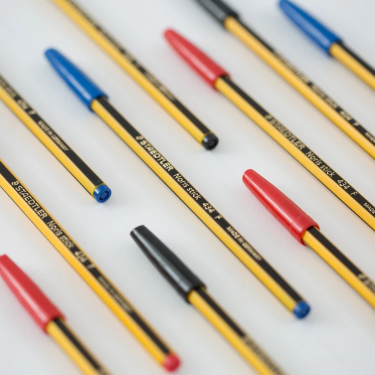 10PCS Germany STAEDTLER Ballpoint Pen 434F 0.5mm Red Black Blue Classic