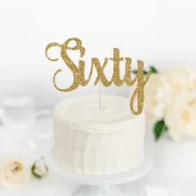 Шестьдесят торт Топпер, 60th день рождения золотые блестящие топперы~ пользовательский номер на день рождения Топпер~ Milestone на день рождения идея~ Золото Вечерние поставки