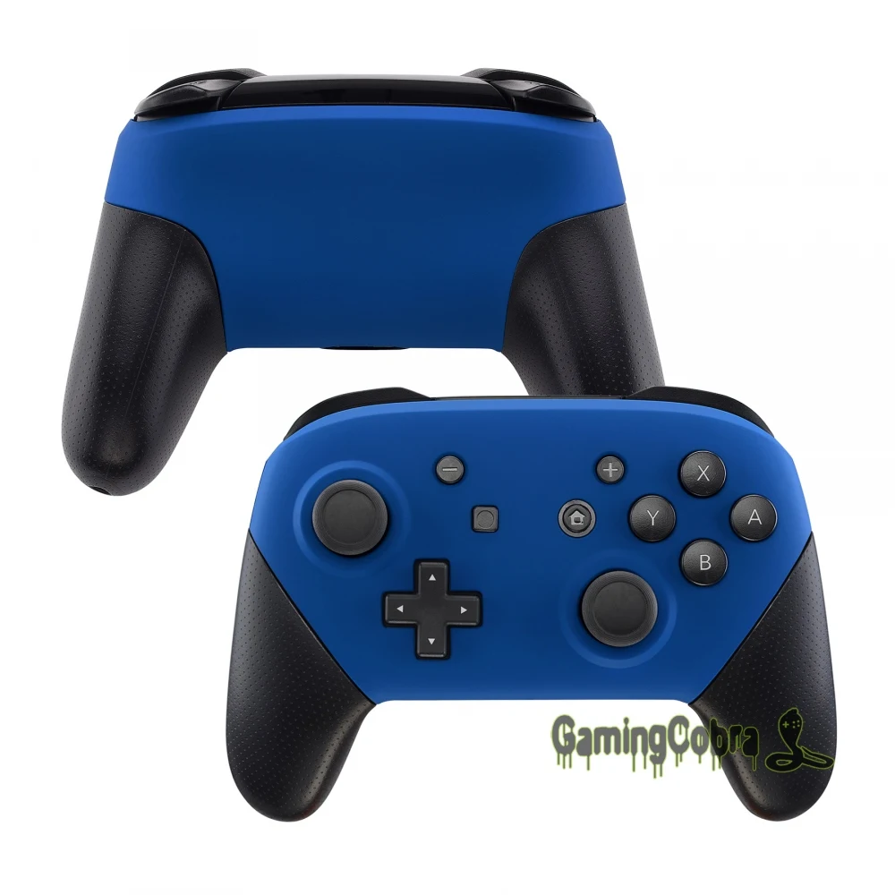 

Soft Touch Blue Faceplate and Backplate Replacement Shell Housing Case Cover for Nintendo Switch Pro Controller