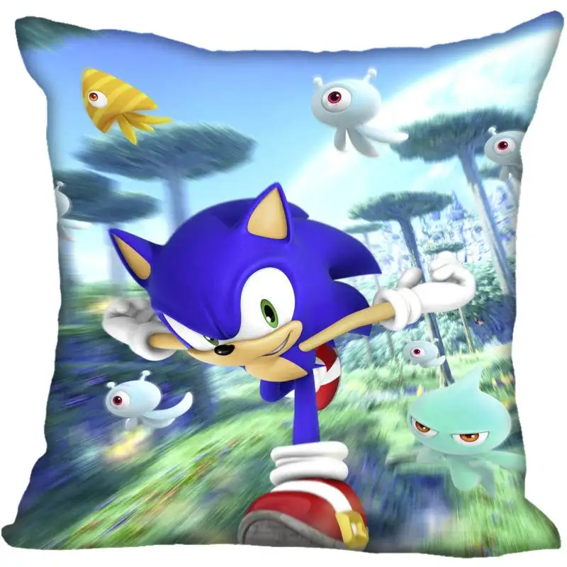 Квадратный чехол для подушки на заказ Sonic the Hedgehog, Наволочка на молнии, чехол 40x40,45x45 см(с одной стороны - Цвет: Pillowcase 27