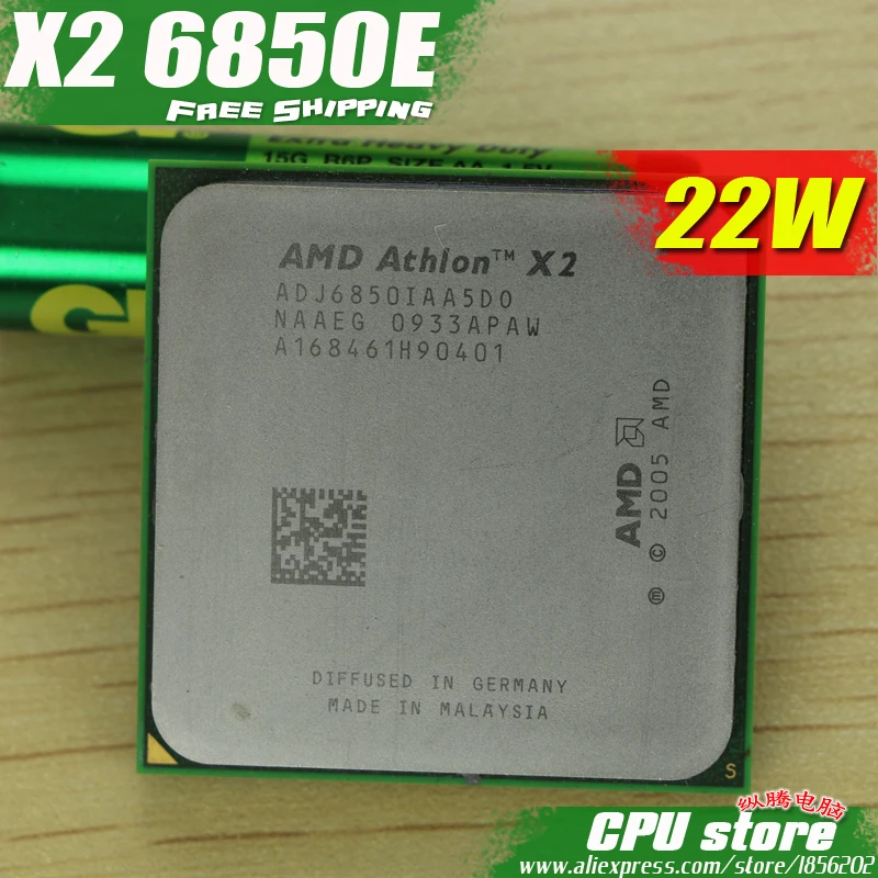 

AMD Athlon X2 6850E CPU 1.8GHz Socket AM2 1M L2 X2 6850 Dual-Core Processor scattered pieces 940pin Free Shipping sell, X2 4850E