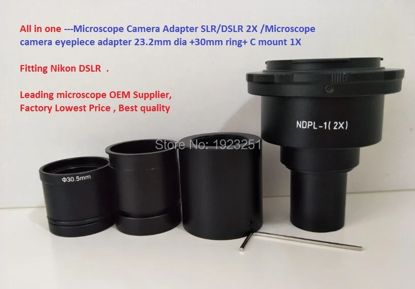 Адаптер для микроскопа NDPL 2X объектив камеры SLR/DSLR Ni kon DSLR адаптер объектива
