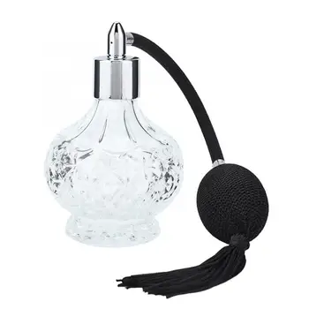 

Retro Glass Perfume Bottle Refillable Tassel Empty Spray Bottle Atomizer 80ml a
