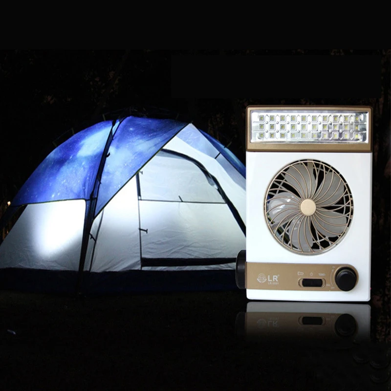 

Multifunctional Outdoor Solar Fan 1100mah Summer Cooling Fan EU US Plug For Home Office Outdoor Camping 100V-240V