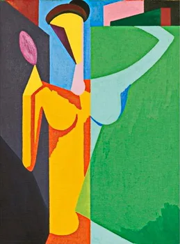 

Handmade abstract painting on oil canvas for living room decor and wallpaper