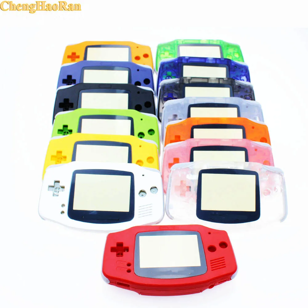 

ChengHaoRan 1set 8 color High quality for GBA full housing case Luminous clear Plastic Shell Cover for Gameboy Advance Console