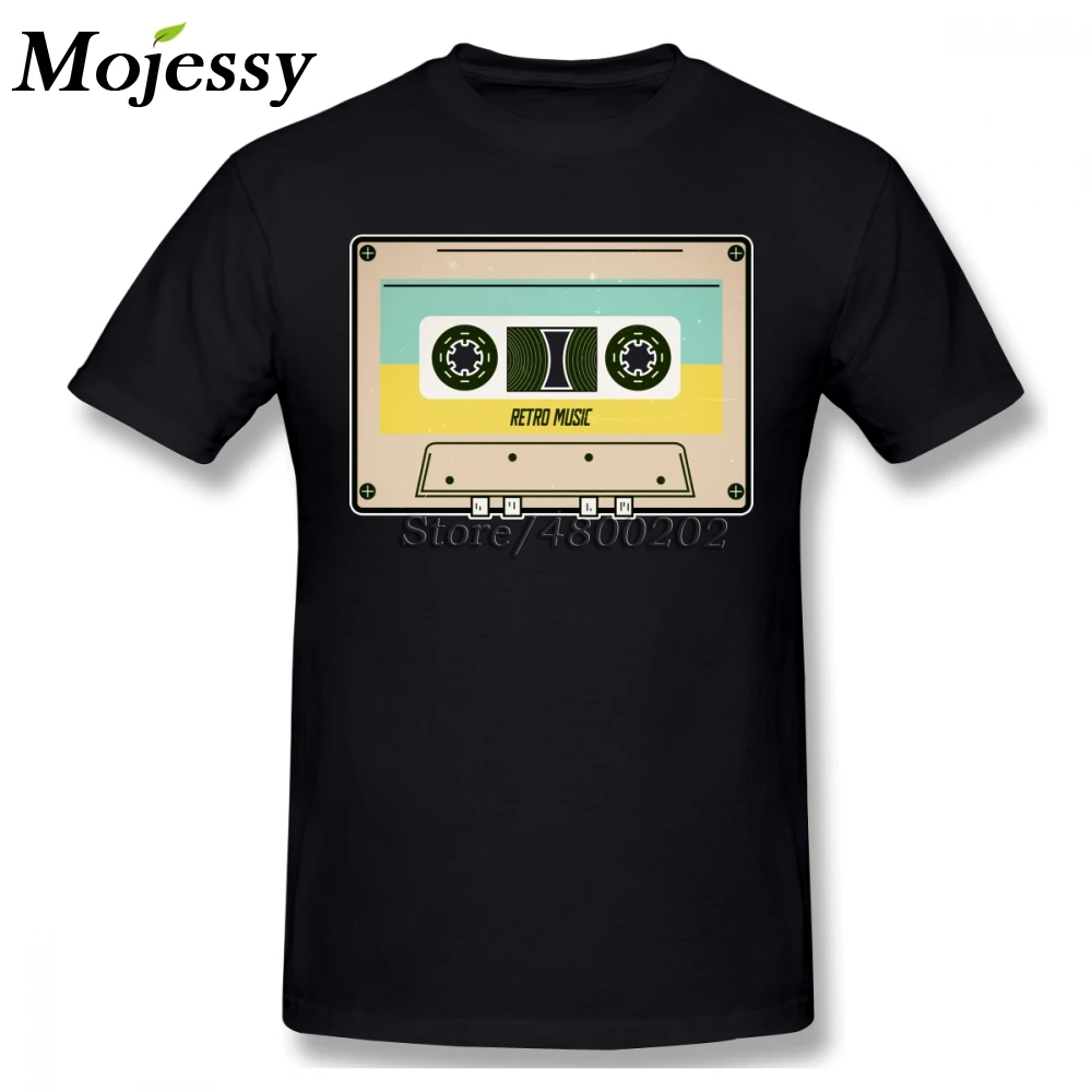 Кассета Ретро музыка футболка для мужчин плюс размер 5XL пара Camiseta | Мужская одежда