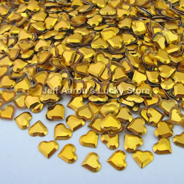 3D в форме сердца сплав акриловый дизайн ногтей гвоздики со стразами