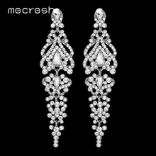 Mecresh Silver Floral Bridmaid Earrings Crystal Engagement Wedding Jewelry EH295 Mecresh Silver Floral Bridmaid Earrings Crystal Engagement Wedding Jewelry EH295