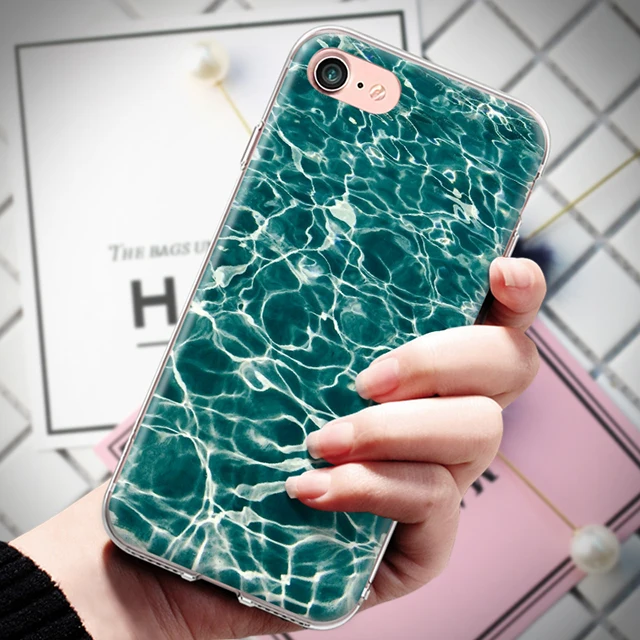 Чехол для iPhone 4, 4S, 5, 5S, SE, 6, 6 S, 7, 8 Plus, X, XR, XS Max, TPU, Fundas, защита от солнца, пляжа, морской воды, океанских волн, силиконовый чехол для телефона