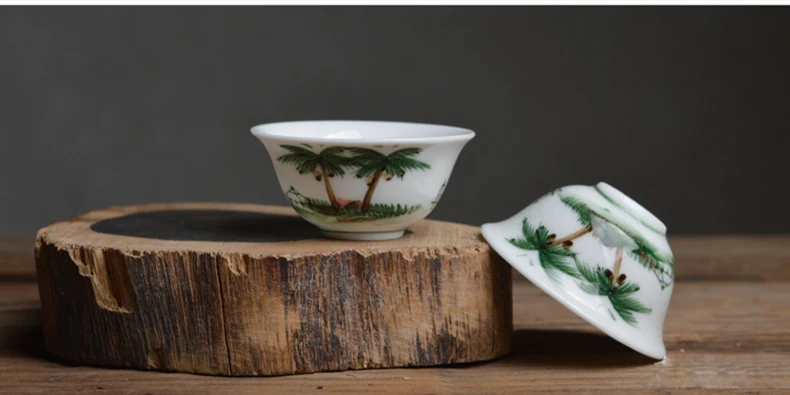 6 шт. 30 мл китайский керамический чайный набор кунг-фу ручная роспись пейзаж чайная чашка из фарфора Tieguanyin чайная чашка винтажный мастер маленькая чашка