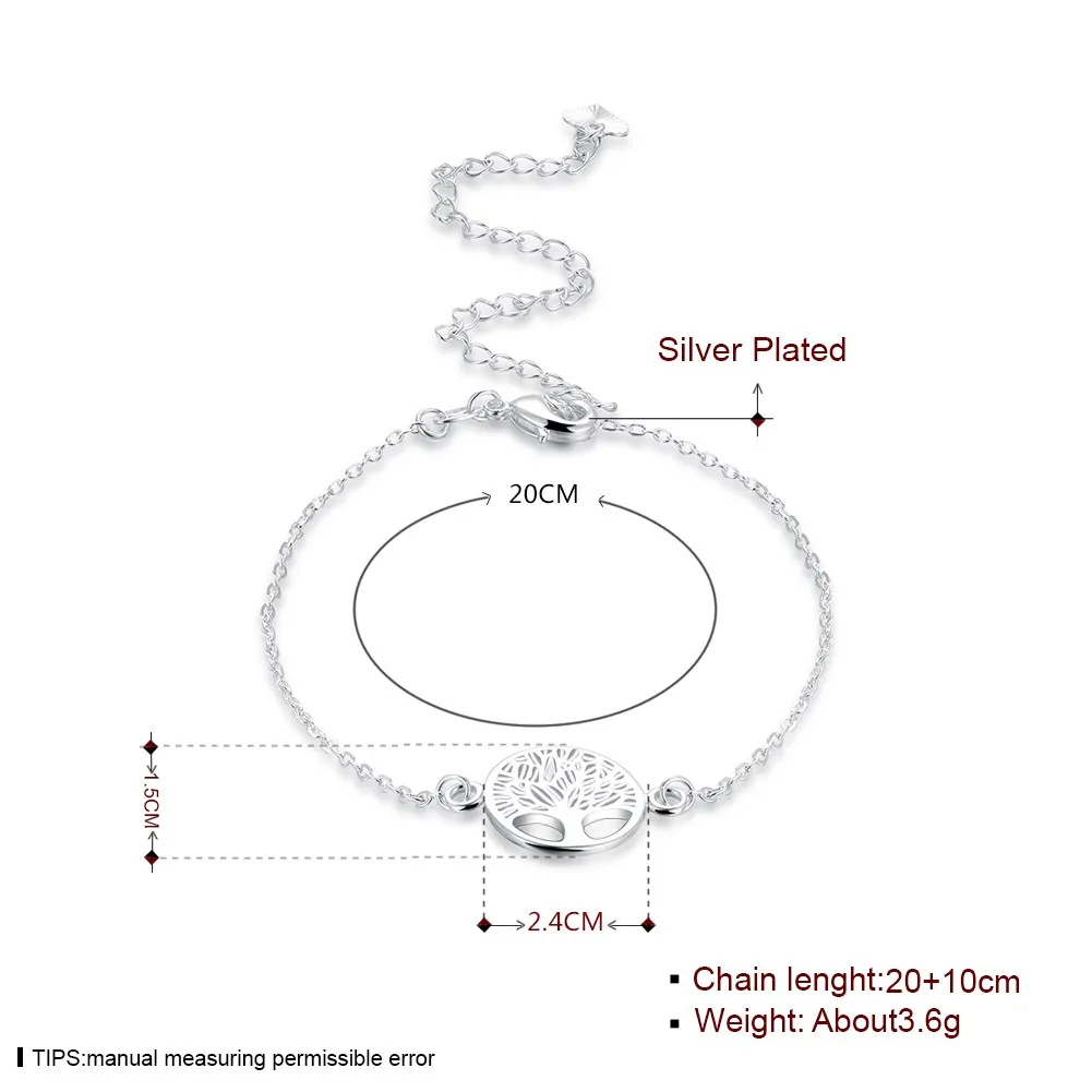 Новая мода Дерево жизни выдалбливают цепь ножной браслет с серебряным покрытием браслет на ногу ювелирные изделия для женщин босиком пляж АА - Окраска металла: style1