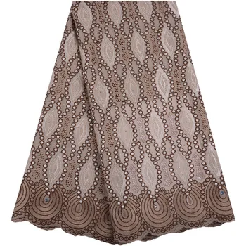 

African Lace Fabric With Stones 2019 French Mesh Lace Fabric Cotton Lace High Quality Nigerian Tulle Lace Fabric For DressA1506