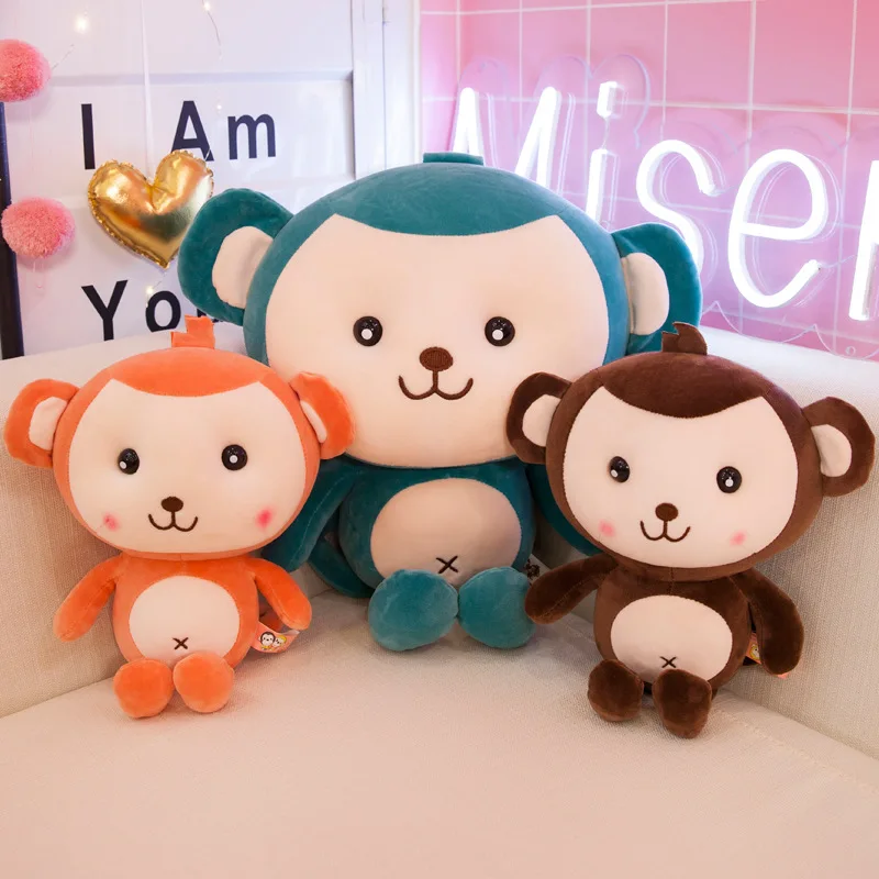 New Style Lovely Monkey Doll Soft Plush Toys Stuffed Animal Monkey Plush Doll Children Toys Kids Birthday Gifts