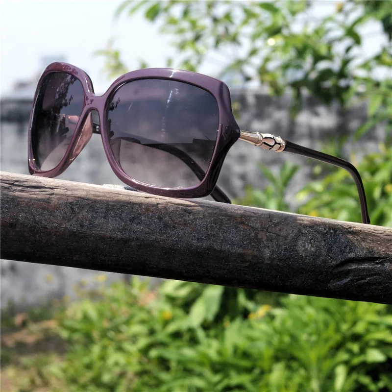 MINCL/ BRAND DESIGN Fashion Cat Sunglasses Women Gradient Lens Polarized butterfly sun Glasses Ladies Female UV400 FML - Lenses Color: red