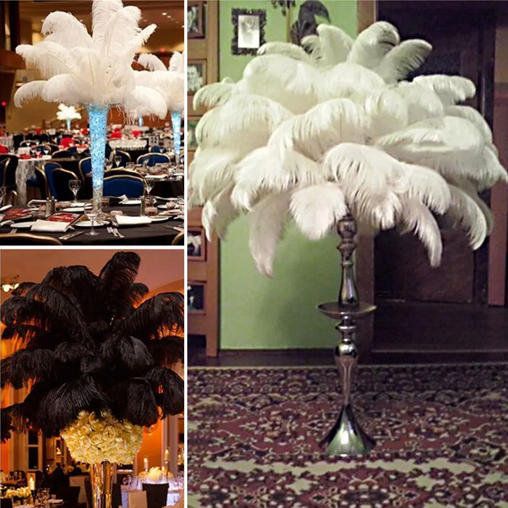 10 Pcs Ostrich Feathers Plume Centerpiece Wedding Party Table