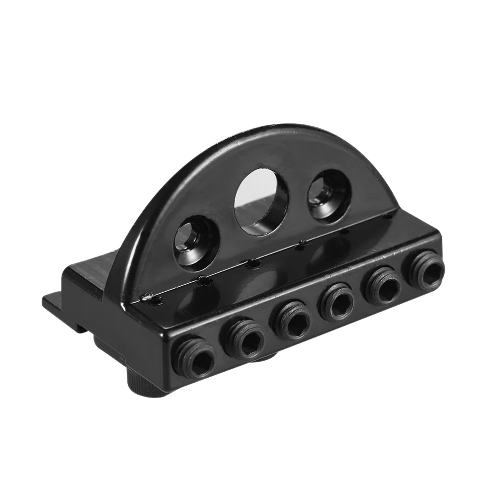 

6-string Headless Electric Guitar String Locking Nut Set with 2 Wrench 2 Screw Black
