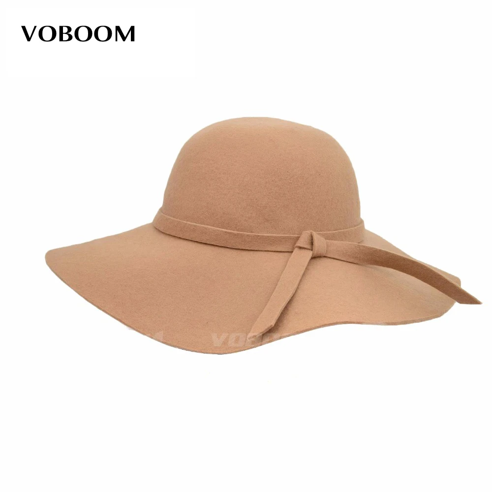 Sun Hat Vintage Wide Brim Fedora Ladies Vintage Women Unisex Wide
