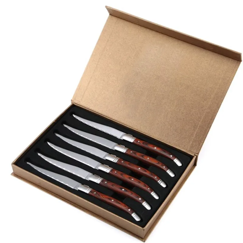 Buy Stainless Steel Steak Knives With Wooden Handle