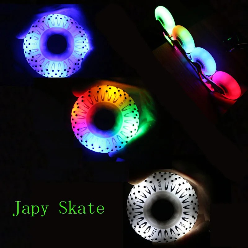 

Japy Skate 90A Firestone Led Lighting Skating Wheels Flash Roller Wheels Sliding Skate Wheels 8 PCS/SET Slalom SEBA Patine Tires